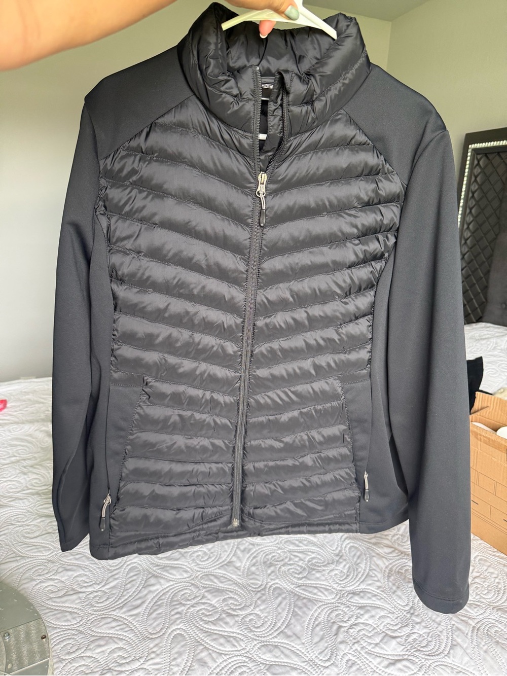 32 Degrees Black Quilted Packable Jacket